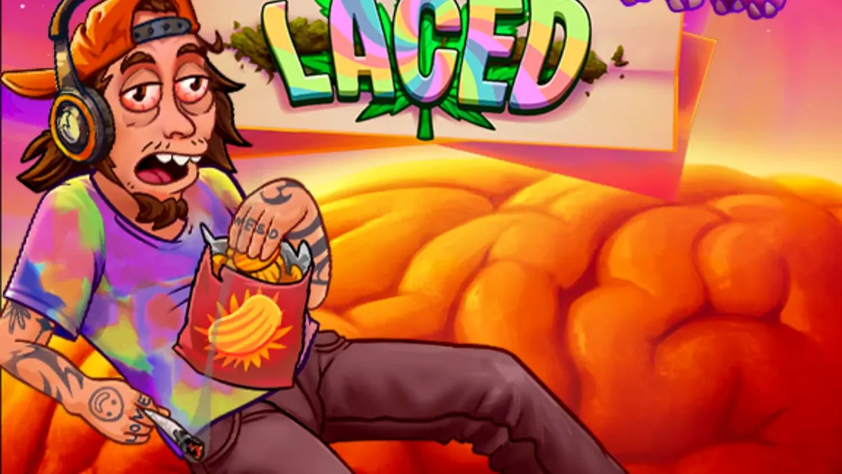 Laced slot game interface featuring the hazy bachelor pad theme