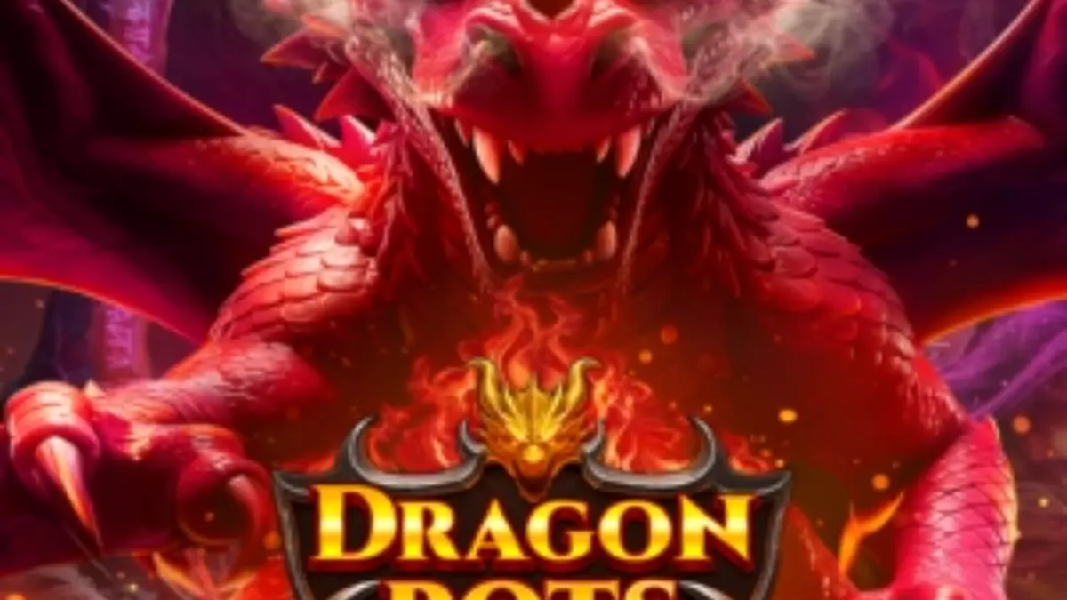 Dragon Pots Megaways slot machine interface with fiery dragon theme