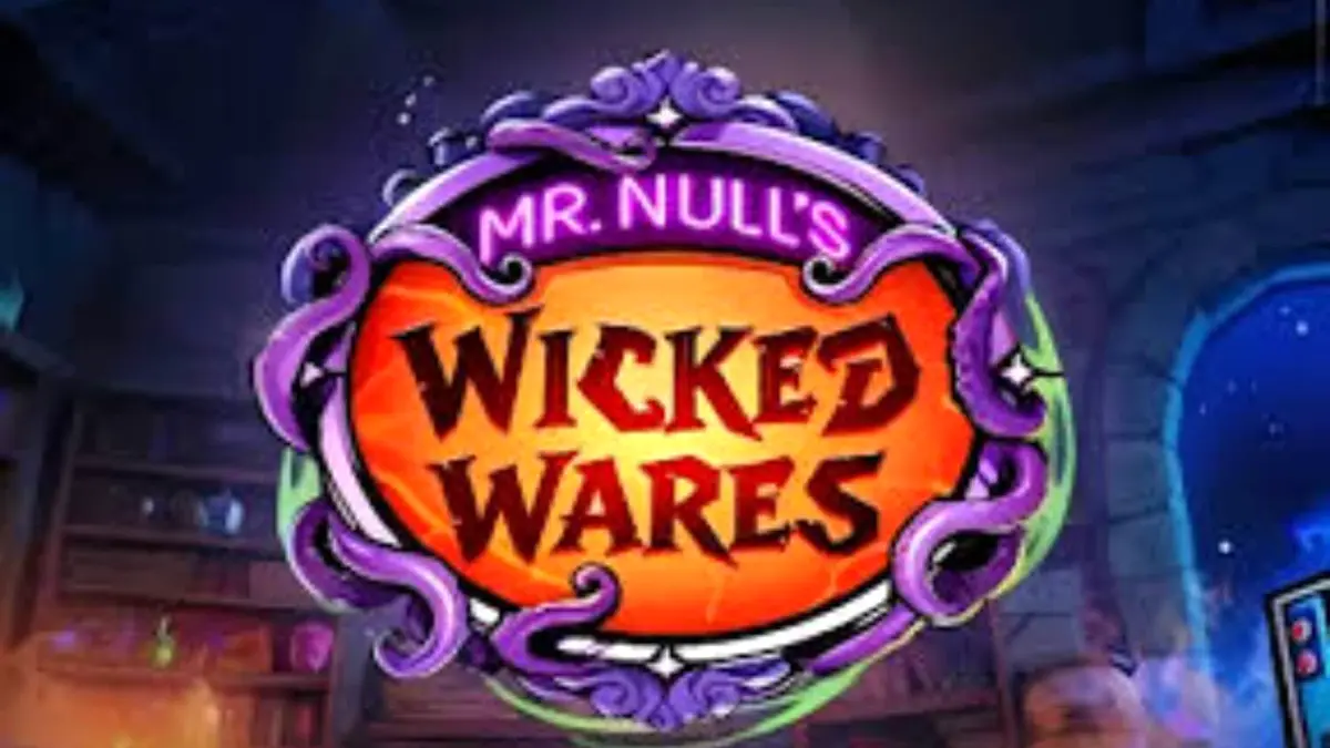 Tampilan visual slot Mr Null’s Wicked Wares dengan tema horor gothic